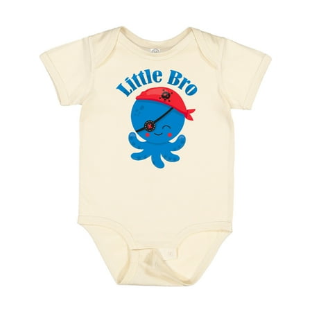 

Inktastic Pirate Octopus Little Bro Boys Baby Bodysuit
