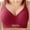 Wine, variant on HUITKMM Cotton Bras for Women Women's Large Size Comfortable Breathable Underwear Smooth Bra 3107