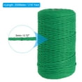 thumbnail image 2 of Uxcell 3 mm x 218 Yard Macrame Cord Soft Cotton Colored Crafts Yarn Rope Green, 2 of 7