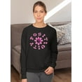 thumbnail image 2 of Positivity With Groovy Flower Sweatshirt Women -Image by Shutterstock, Female Large, 2 of 4