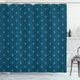 thumbnail image 1 of Ambesonne Fleur De Lis Shower Curtain, Middle Ages Design, 69"Wx84"L, Dark Teal and Slate Blue, 1 of 3