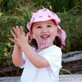 thumbnail image 2 of JAN & JUL Baby Sun-Hat with Neck Flap for Girls, Breathable Summer Cap for Swimming (Pink Strawberry, Size S: 3-6m), 2 of 7