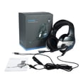 thumbnail image 1 of ONIKUMA K5 PRO Auriculares con cable Auriculares con aislamiento de ruido Auriculares LED Auriculares estéreo con cable para juegos, Negro Azul kenally EL000992-01B, 1 of 2
