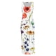 thumbnail image 4 of ICHUANYI Clearance Women's Summer Sleeveless High Waist Printed Ribbed Drawstring Ruched Sexy High Slit Dresses(Orange, XXL) ICHUANYI WER2023080807743, 4 of 5
