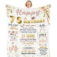 thumbnail image 1 of LHSHID 75th Birthday Gifts for Women 75th Birthday Decorations Women Best Gifts for 75 Year Old Woman Happy 75 Birthday Gifts for Women 75th Birthday Blanket for Mom Gifts 60"x80", 1 of 7
