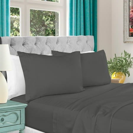 Superior Egyptian Cotton Deep Pocket 1000 TC Sheet Set, Full, Grey