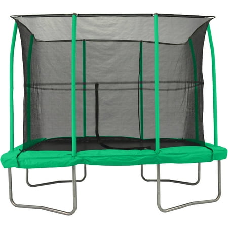 JumpKing 7 x 10-Foot Rectangular Trampoline, with Enclosure,