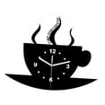 thumbnail image 3 of Reloj de pared colgante con forma de taza de café, adorno decorativo ligero y silencioso, ideal para cafetería, oficina, bar, salón y regalo., 3 of 9