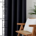 thumbnail image 4 of MKHILL Aether 40x84 Black Blackout Curtains 2 Panels, 84 Inch Long Thermal Insulated Room Darkening Window Drapes for Bedroom Living Room, Each 40" W x 84" L, 4 of 14