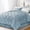 Light Blue/Ivory, variant on 7-Piece Queen Olive Green Pintuck Comforter Set, Bedding with Comforter, Sheets, Ruffled Shams & Pillowcases