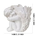thumbnail image 3 of SXcggal Angel Statue White Resin Planter with Holes, 3 of 8