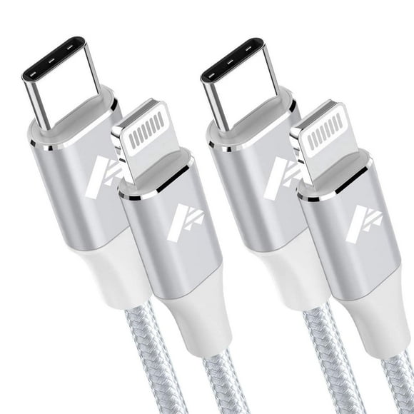 Câble USB C vers Lightning 6 Pieds Lot de 2, Cordon de Chargeur iPhone Certifié MFi Tressé Rapide Type C Compatible avec iPhone 14 13 12 Pro Max Mini X TP XR 11 Pro 8 Plus 10 7 6 SE, iPad