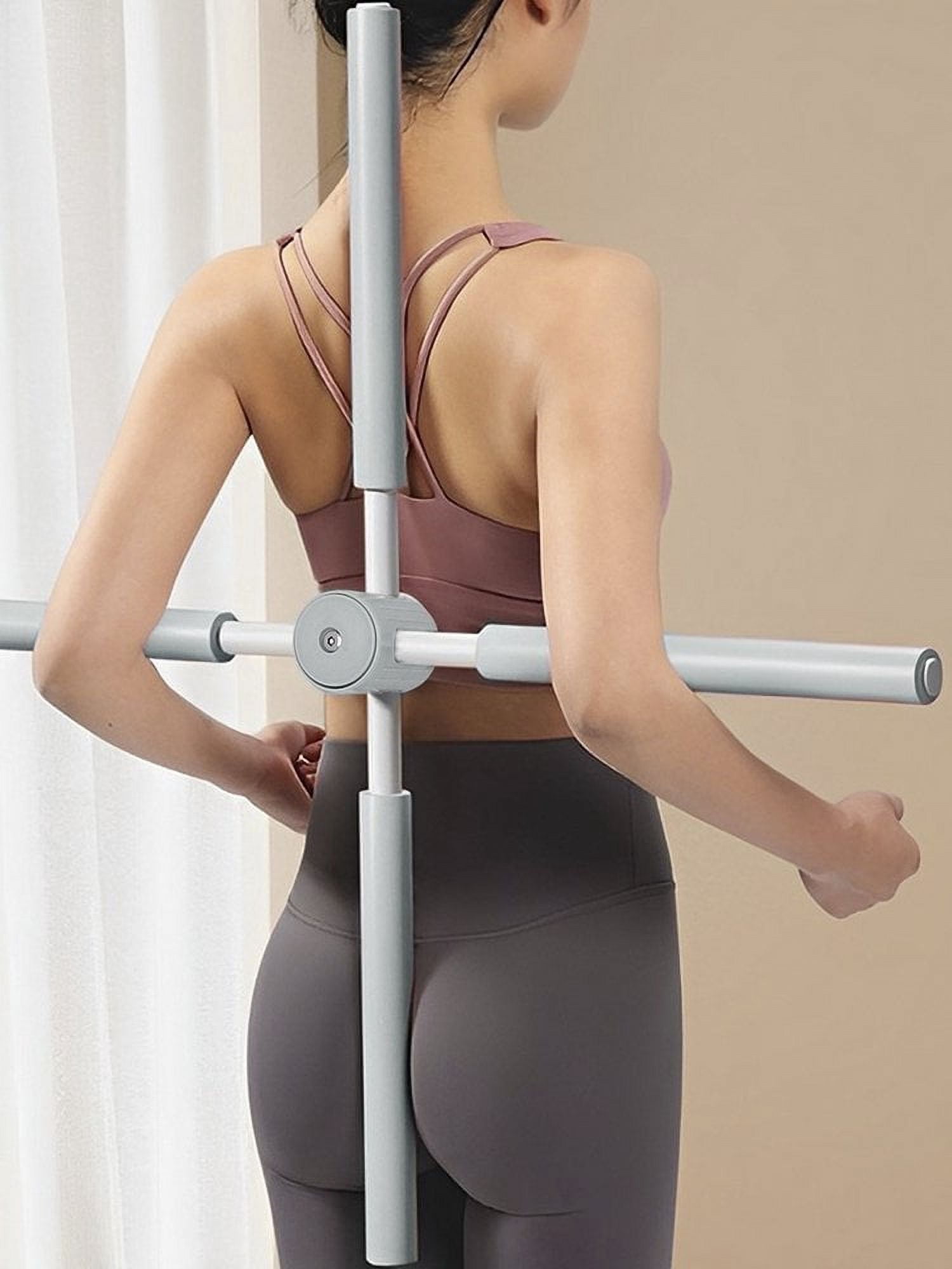Bâton De Yoga Pour Étirement Et Correction Posturale - Réglable 52-80 Cm, Pour Dos Et Épaules - 4