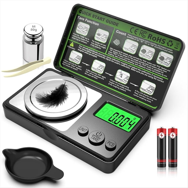 Báscula Digital de Miligramos, Báscula de Precisión de 50 G con 0,001 G de Precisión, Mini Báscula para Joyería de , Polvos y Medicamentos.