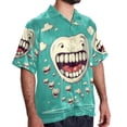 thumbnail image 2 of Tiny teeth Men's Casual Printed Button Down Short Sleeve Beach Shirts, 2 of 6
