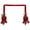 B, variant on Christmas Double Ended Door Hanger, Long Velvet Ribbon Decoration with Artificial Pine Sprigs, Red Berries and Bow for Front Door, Window, Wall, Porch and Indoor Holiday Display, A