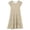 Khaki, variant on ZHOGXU Kids Classic Girls Flutter Sleeve O Neck Solid Color Ruffle Layered Dress Back To School Casual Wear