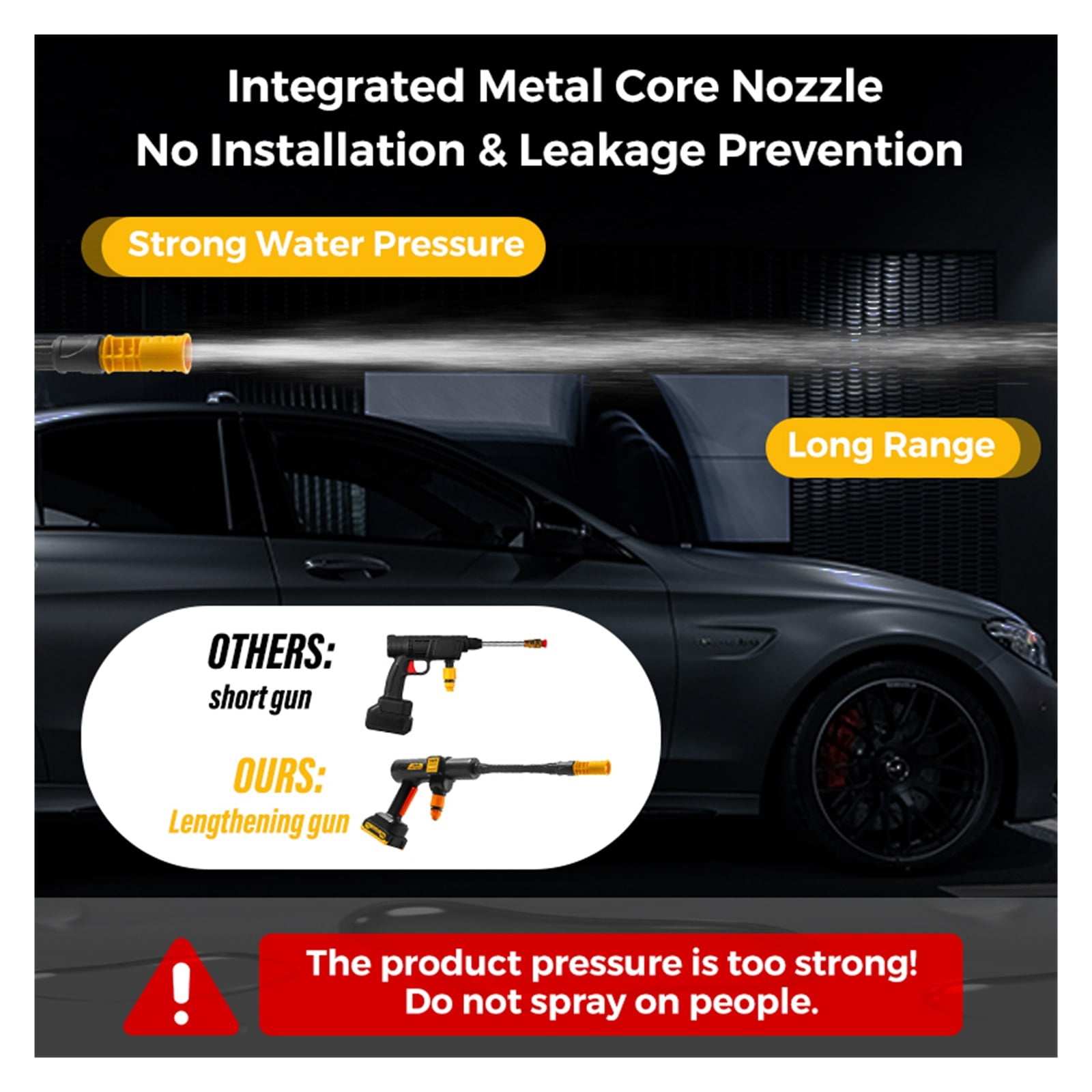 200Bar High Pressure Car Wash Washer Gun Foam Generator Water Gun Spray Cleaner Car Washing Machine for 18V Battery