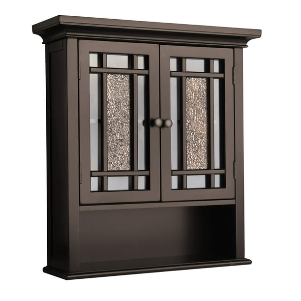 Elegant Home Fashions Windsor Wooden, Bathroom Wall Cabinet Espresso