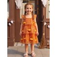 thumbnail image 5 of BemeyourBBs Toddler Baby Girl Halloween Dress Outfit Flying Sleeve 3D Pumpkin Ghost Decor Shinny Star Tutu Tulle Dress Little Girls Summer Fall Cake Smash Party Dress, 5 of 9