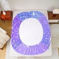 thumbnail image 5 of Manfei Dreamy Starry Sky Full Size Sheets, Purple Blue Bling Stars Bed Sheets, Teens Kids Boys Girls Sheet Sets, Lightweight Room Decor, 4 Pieces, 5 of 7