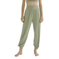 thumbnail image 1 of Pantalones de Yoga de Pierna para Mujer, Holgados y Cómodos, de Cintura Alta, con Bolsillos. Verde S, 1 of 10