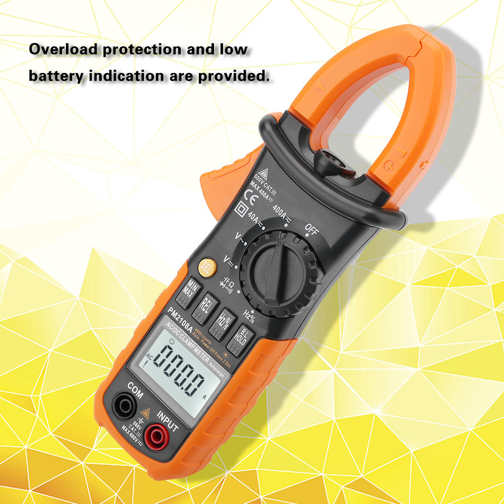 Domqga Clamp Measuring Meter,PEAKMETER PM2108A Digital AC/DC Clamp