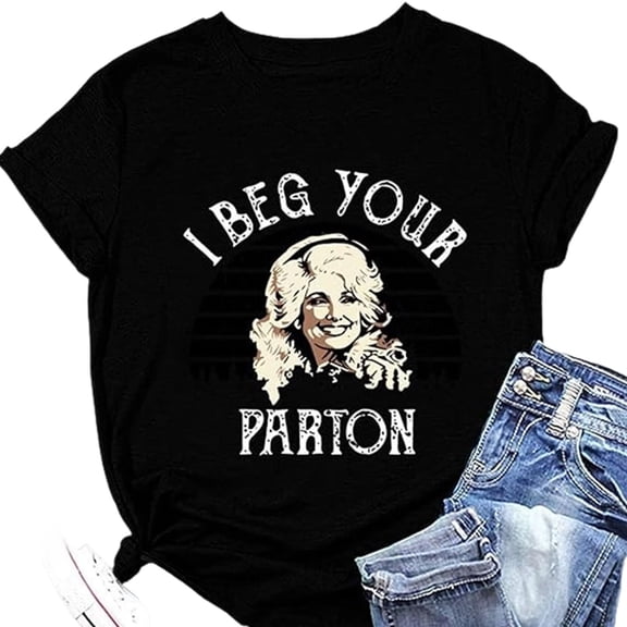 Women's Dolly Shirts Country Music Legend T-Shirt Crewneck Short Sleeve Shirt Vintage Graphic Tee Loose Fit T-Shirt Casual Tops Retro Shirt Unisex Shirt