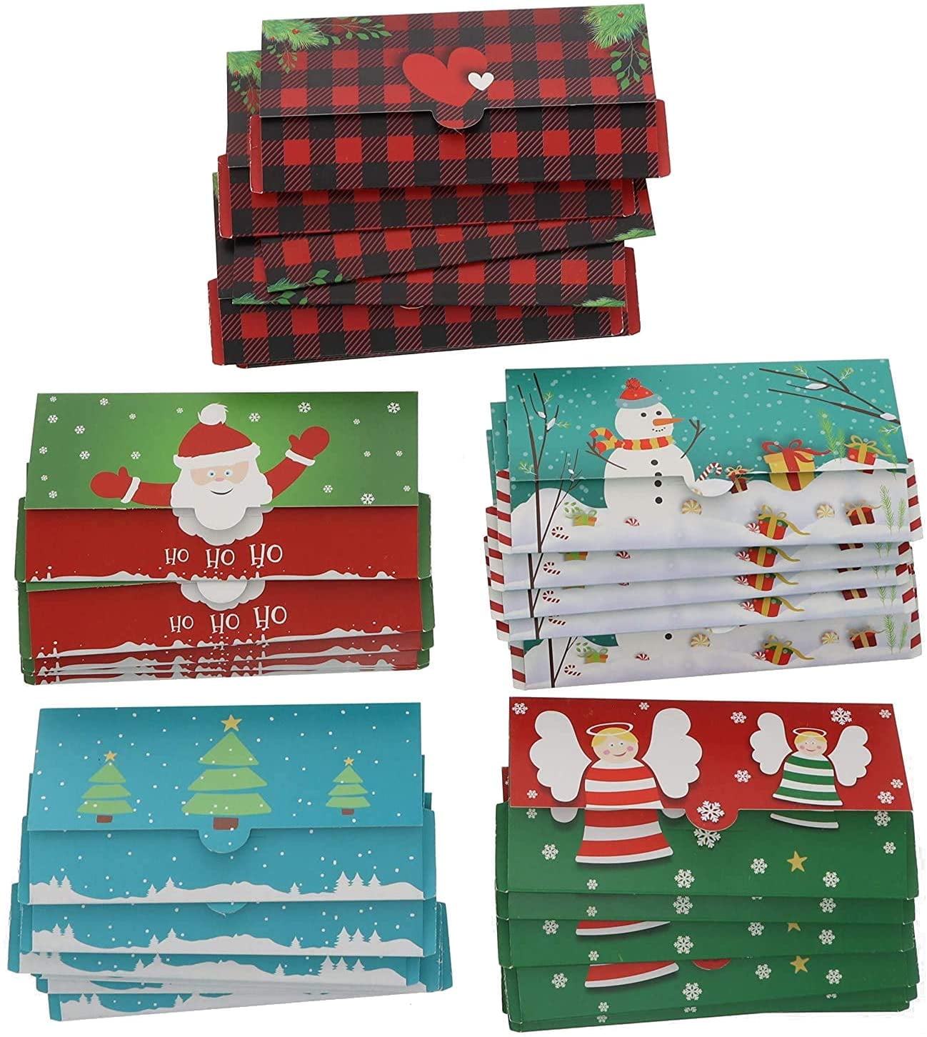 60Pcs Christmas Money Holders Cards with Envelopes Holiday Gift Cards