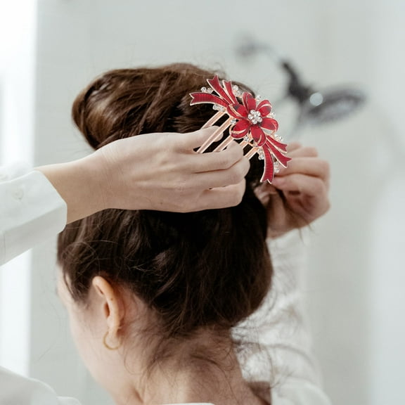 PAMINGONO 1Pack Rhinestone Bridal Hair Accessories Pearl Sophisticated Hair Combs for Women Accessories Wedding