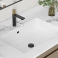 thumbnail image 2 of Stylish Undermount 24.50" W x 16.50" D White Rectangular Porcelain Bathroom Sink with 2 overflow rings P-208, 2 of 10