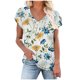 thumbnail image 2 of Fiudx Camisas para Mujer Blusa Informal de Manga Corta con Cuello En V y Estampado de Moda para Mujer, 2 of 6