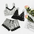 thumbnail image 5 of Lindreshi Lingerie Sets for Women 2pc Set Lace Lingerie Silk Underwear Sleepwear Underwear Pajamas Satin, 5 of 9