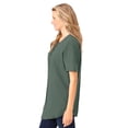 thumbnail image 3 of Woman Within Plus Size Short-Sleeve Crinkle Shirt, 3 of 6