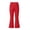Red, variant on Girls Cargo Flare Pants Bell Bottom Leggings with Pockets Elastic Waist Stretch Bootcut Trousers for Daily Wear (5-15 Years)