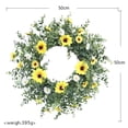thumbnail image 3 of Artificial Faux Olive Wreath with Linen Bow for Front Door Weather Resistant Indoor Outdoor Farmhouse Decor, 3 of 7