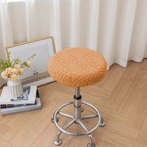 Round Stool Cover | Swivel Chair Protector | 30-36cm Stretch Polyester Seat Cover | Elastic Bottom for Bar & Salon Stools | White, Orange, Sky Blue, Gray, Blue