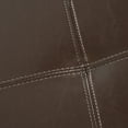 thumbnail image 3 of Munford Double Ouverture en Cuir Marron Chocolat Pouf de Rangement, 3 of 6
