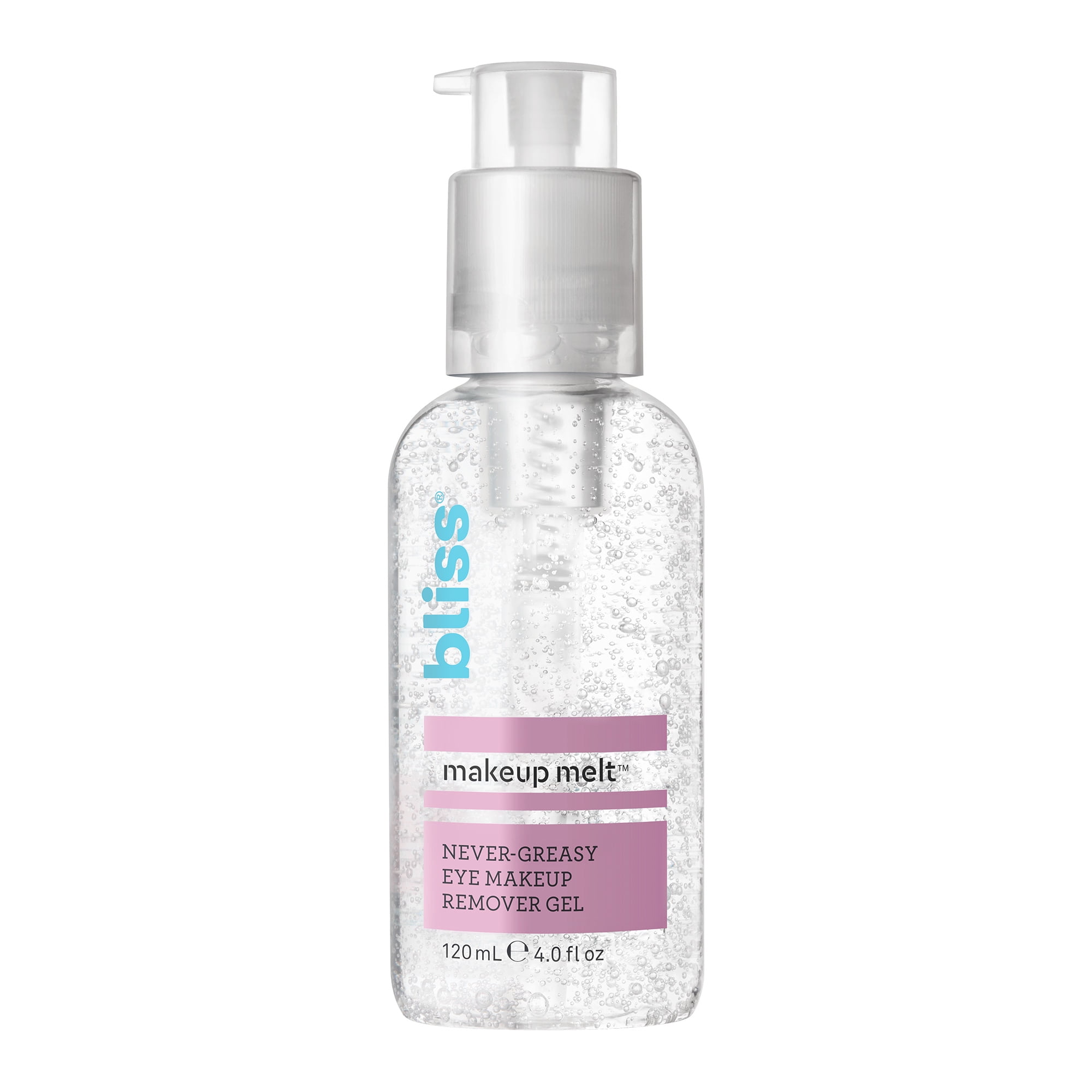 Bliss Makeup Melt Oil Free Eye Makeup Remover, Never-Greasy Eye Makeup Remover Gel, 4.0 fl oz