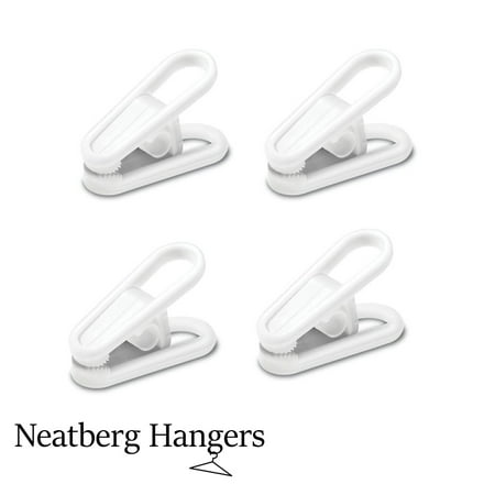Neatberg Plastic Multi-Purpose Hanger Clips. Add it To Your Hanger to Easily Clip On Clothing. (36 Hanger Clips) | Works best with Neatberg 120 Adult (Best Ape Hangers For Road Glide)