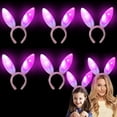 thumbnail image 4 of BOOMILK Easter Bunny Ears Headband With LED Lights Adult Kids Rabbit Ear Hairband Glowing Party Hair Accessories, 4 of 4