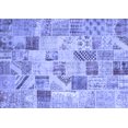 thumbnail image 1 of Ahgly Company Machine Washable Indoor Rectangle Patchwork Blue Transitional Area Rugs, 3' x 5', 1 of 4