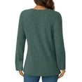 thumbnail image 5 of Mlzmgr Womens Sweaters Long Sleeve Ribbed Knit Casual V Neck Tops Soft Comfy Womens Tops Going out Loungewear, 5 of 5