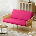 thumbnail image 4 of 39"x75"x6" Futon Cover, Sofa Bed Slipcover, Couch Cover Without Armrests, Stretch Folding Futon Cover for Bedroom, Living Room, Hotel, Office, Twin Size, Hot Pink, 4 of 5