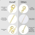 thumbnail image 4 of LANCHARMED 14K Gold Plated Double Lobster Clasp Cross Chain Extender Necklace Hooks for Women, 3 Pieces Gifts for Women, 4 of 9