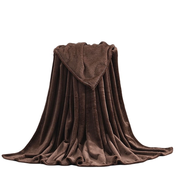 JINSIJU Blanket Solid Color Flannel Bedding Portable Winter Gift Quilt