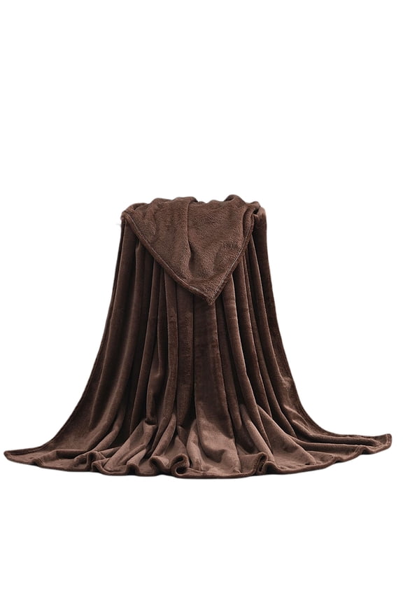 Blanket Solid Color Flannel Bedding Portable Winter Gift Quilt