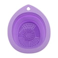 thumbnail image 4 of Unique Bargains Teardrop Shape Makeup Brush Cleaning Mat 1 Pc Purple, 4 of 6