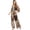 Black/Khaki, variant on Flying Tomato Women's Patchwork Bohemian Chiffon Jumpsuit (S, Black/Khaki)