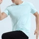thumbnail image 5 of Playeras Elvqul Hombre Azul Claro Cuello Redondo Casual Manga Corta de Color Sólido, 5 of 5